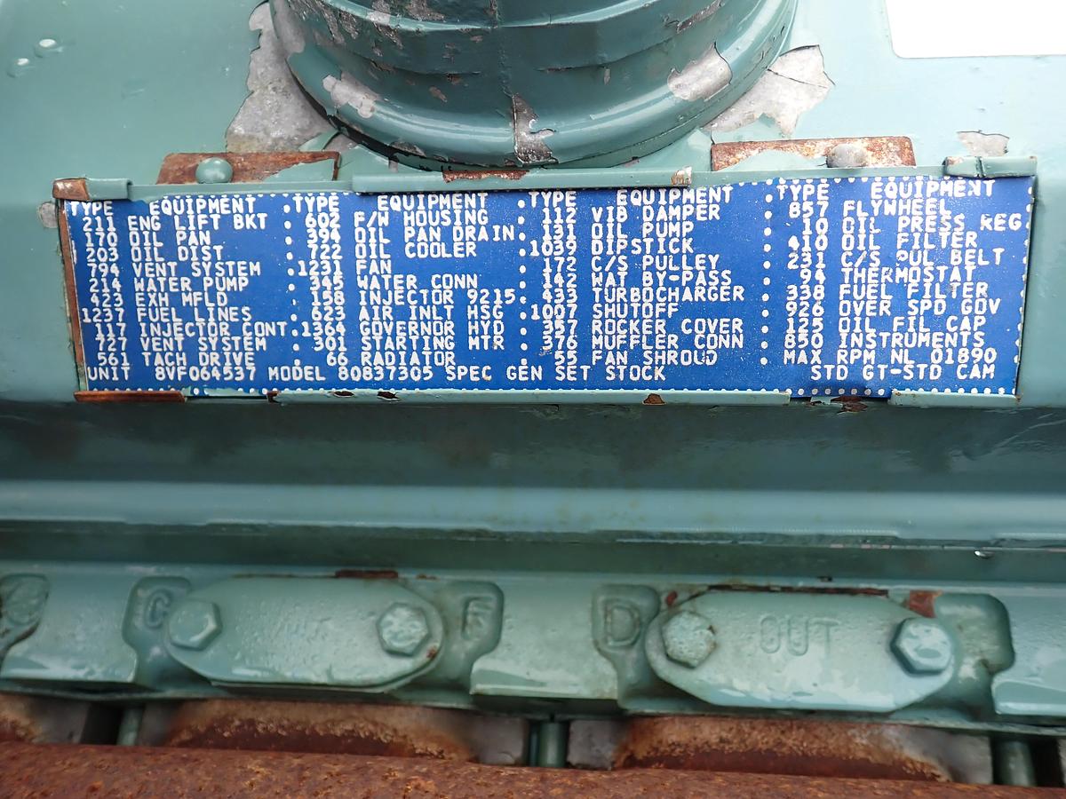 Used Detroit Diesel 8V92TA Engine POWER UNIT! 53 HOURS 