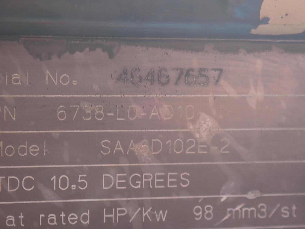 Used 2005 Komatsu SAA6D102E-2 Diesel Engine