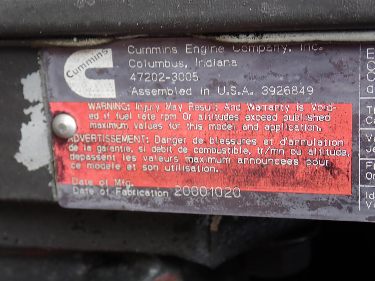 Used 2000 Cummins ISB 205 5.9 Liter Diesel Engine CPL 2686