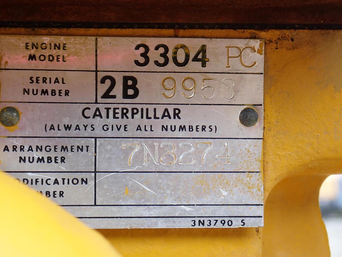 Used CAT 3304 PC Turbo Diesel Engine Power Unit 1418 HOURS