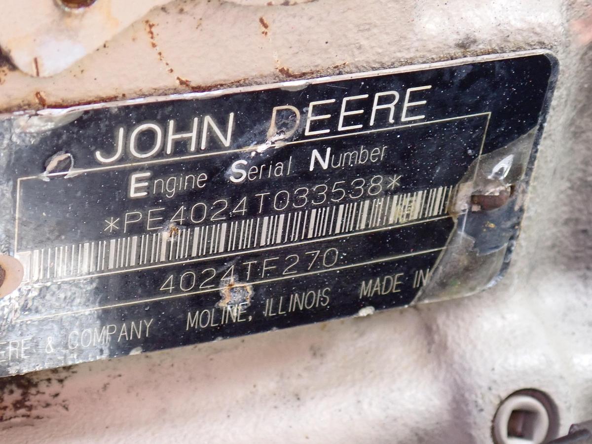 Used John Deere 4024TF270 Diesel Engine 