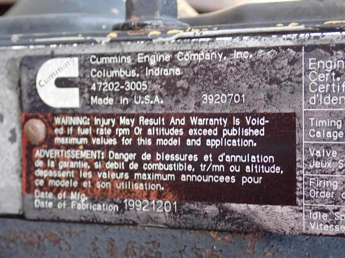 Used 1993 Cummins B5.9-160 Turbo Diesel Truck Engine CPL 1351