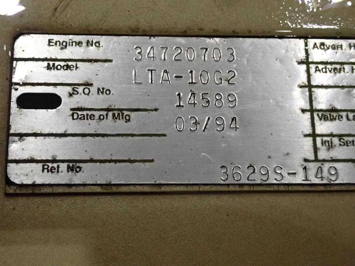 Used 1994 Cummins LTA10-G2 Diesel Engine Power Unit 345 HP