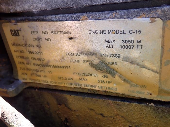 Used 2002 CAT C15 Diesel Truck Engine 6NZ 500 HP 