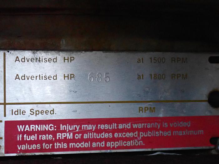 Used 1990 Cummins KTTA19-G1 400 KW Standby Generator 1307 HOURS!