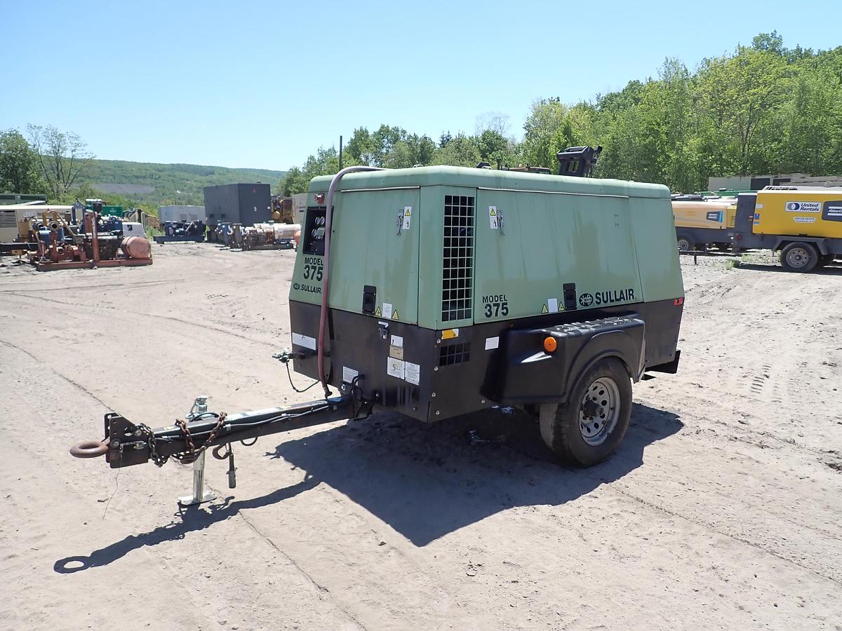 Used 2012 Sullair 375CA3 375 CFM Air Compressor CAT DIESEL