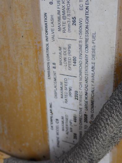 Used 2008 CAT C9 Industrial Diesel Power Unit LOW HOURS 350 HP