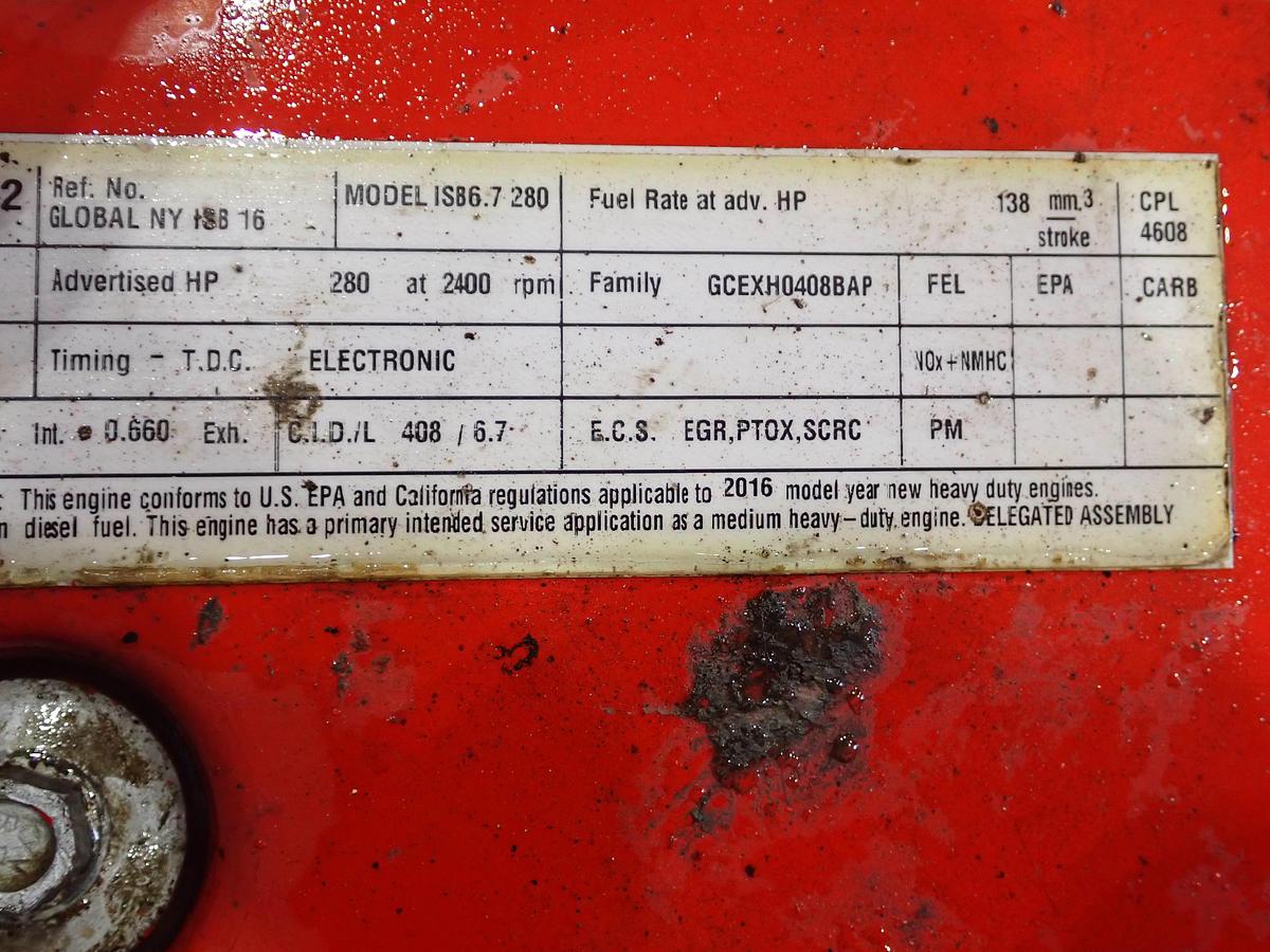 Used 2016 Cummins ISB 280 6.7 Liter Diesel Engine