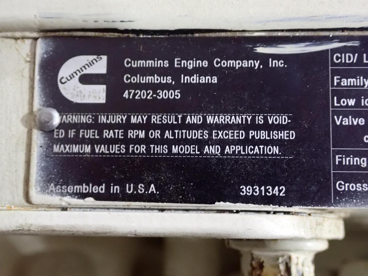 2009 Cummins B5.9-M210 MARINE Diesel Engine UNUSED GOV'T SURPLUS