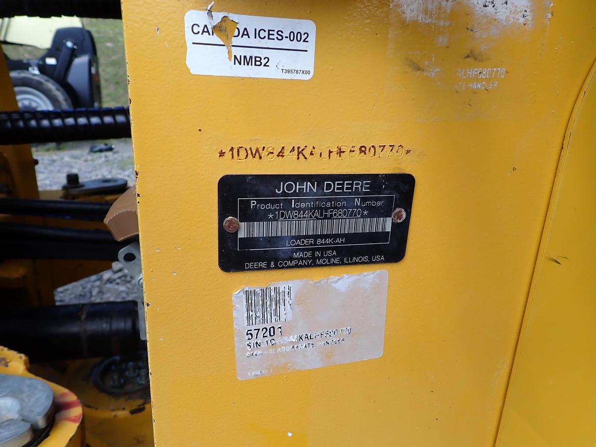 Used 2017 John Deere 844K III Wheel Loader AGGREGATE HANDLER