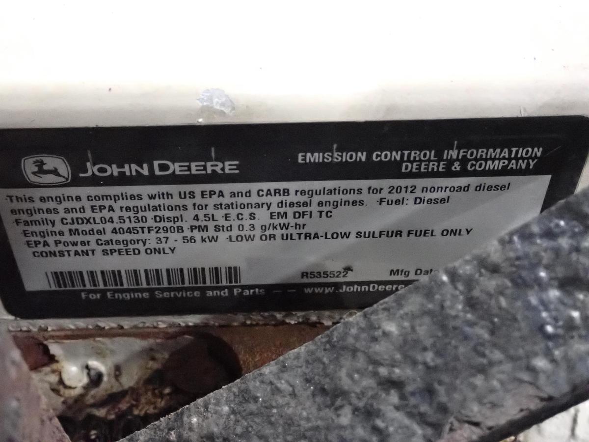 Used 2012 John Deere 4045TF290 Diesel Engine