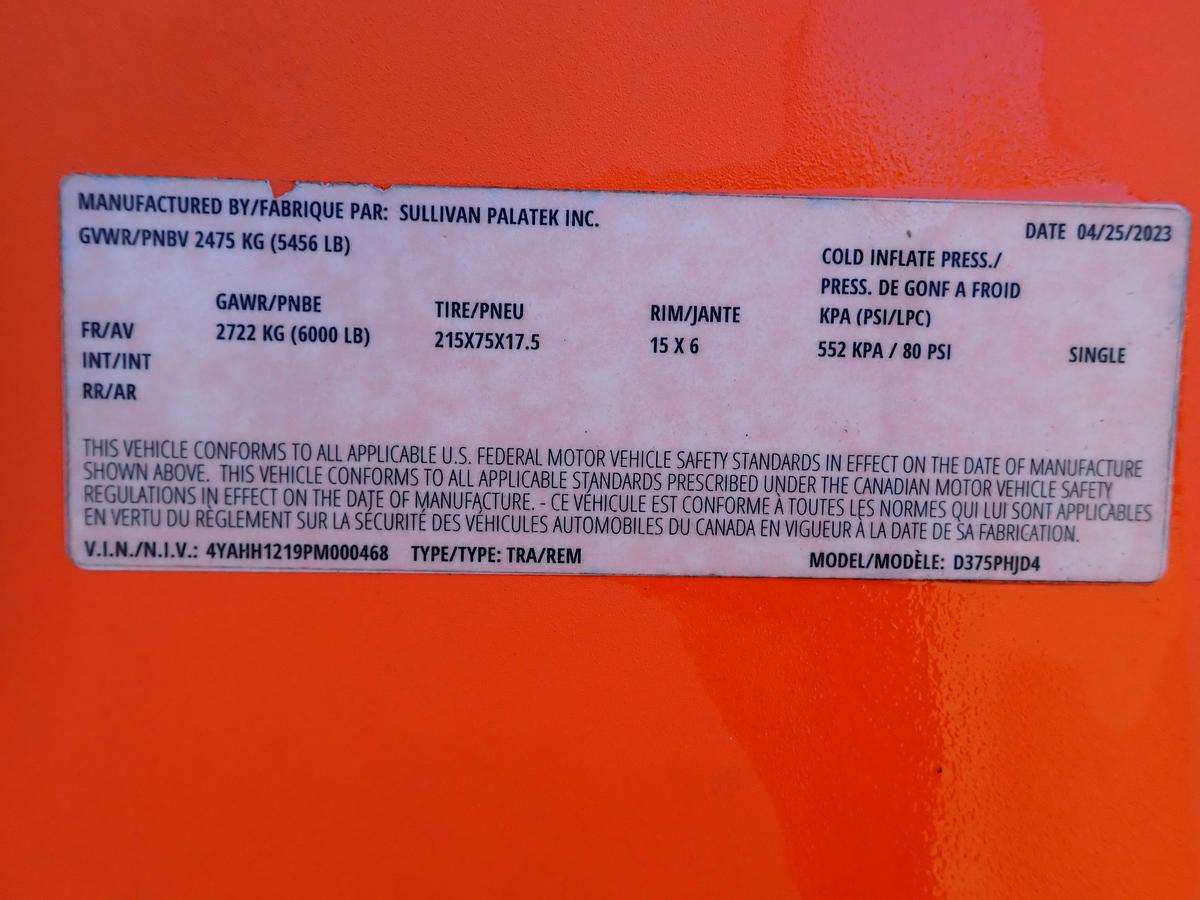 Used 2023 Sullivan Palatek D375PHJD4 375 CFM Air Compressor