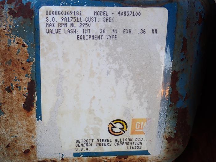 Used 1989 Detroit Diesel 8.2 Diesel Engine LOW MILES