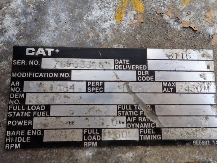 Used 1990 CAT 3116 Truck Engine 50K MILES!