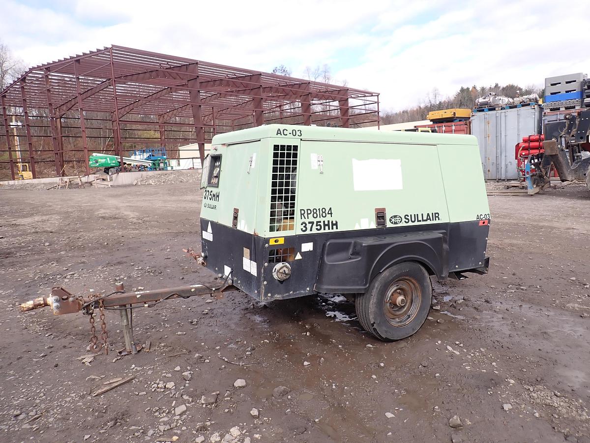 Used 2008 Sullair 375HH 375 CFM Air Compressor 200 PSI 49 ORIGINAL HOURS!