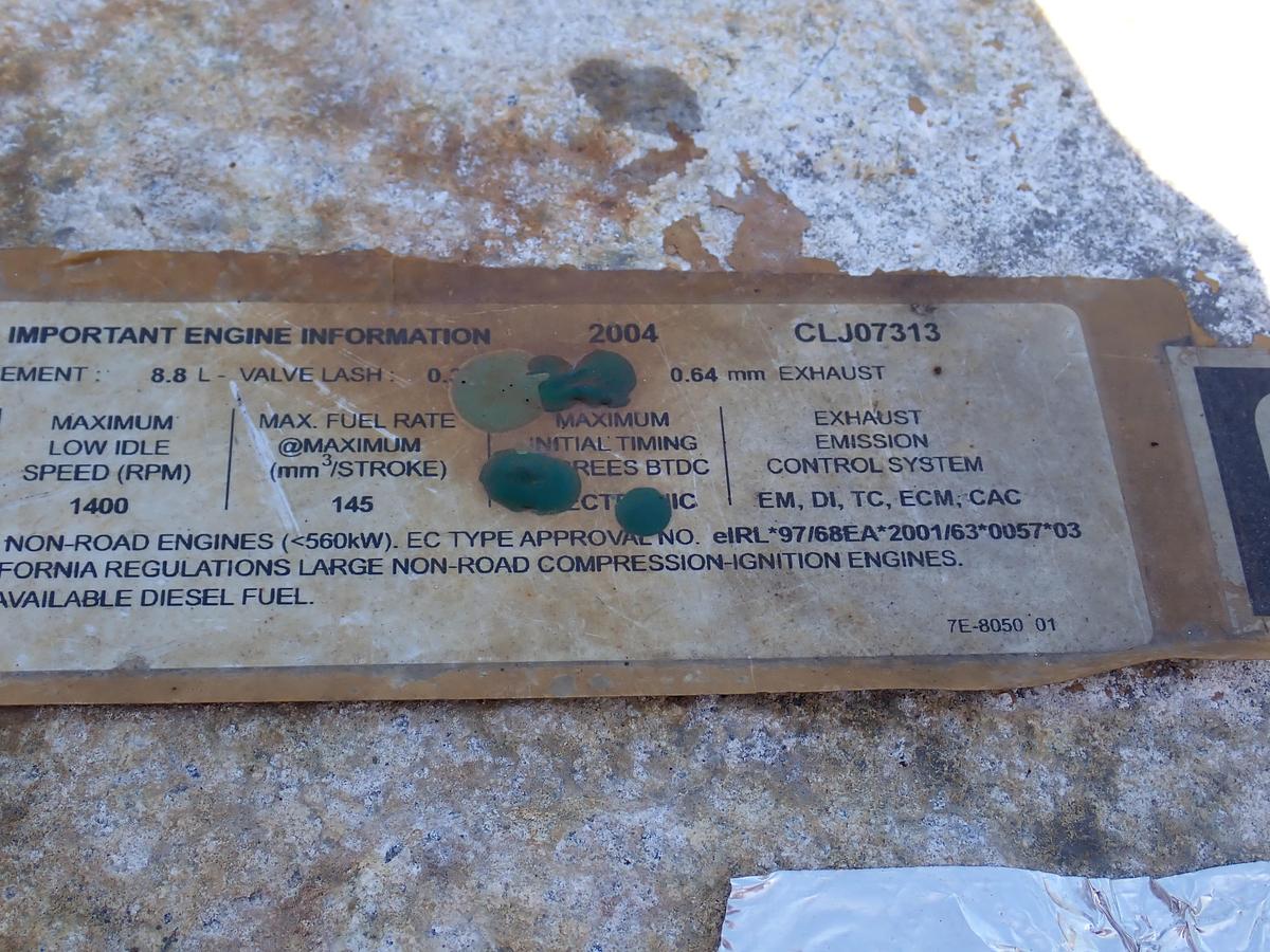 Used 2004 CAT C9 Industrial Diesel Engine AR 202-0333 300 HP 3669 HRS