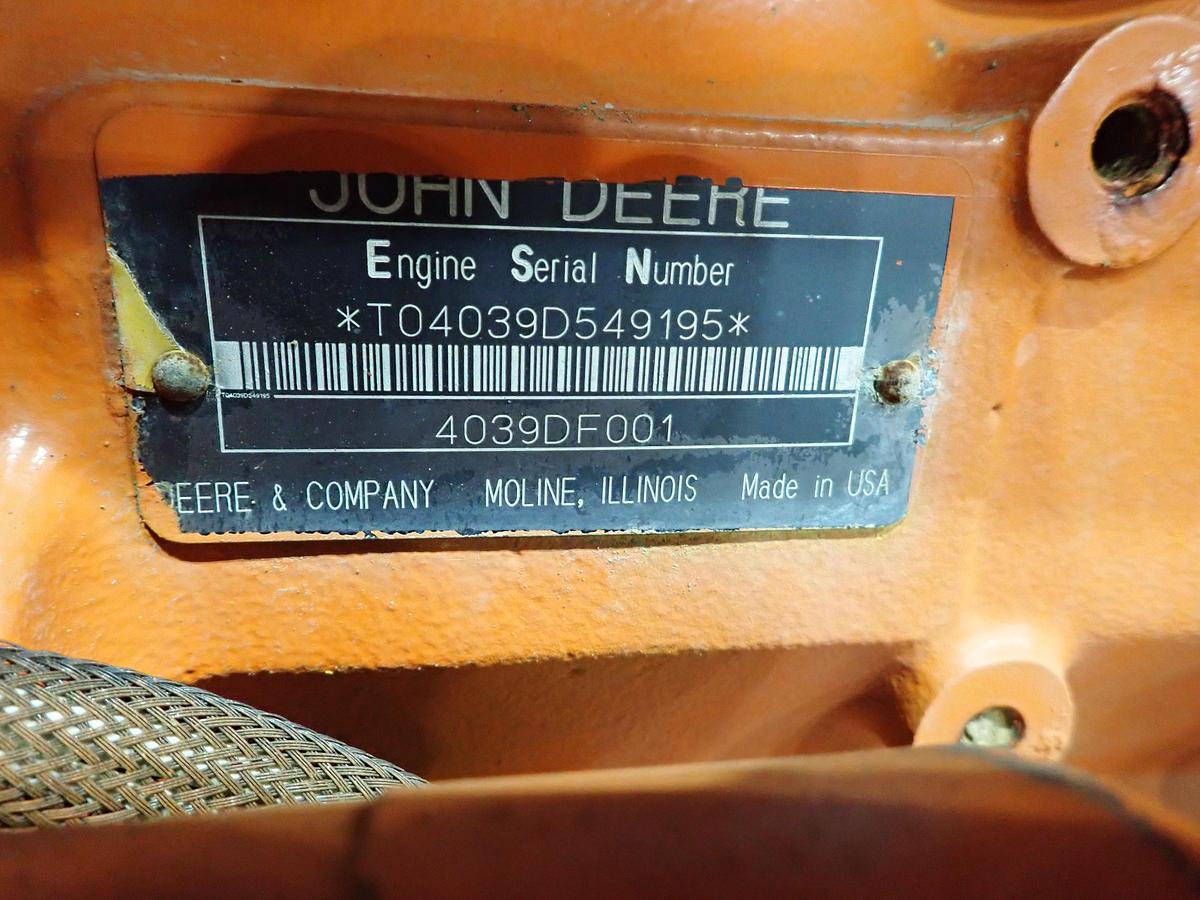 Used John Deere 4039DF001 Diesel Engine POWER UNIT!