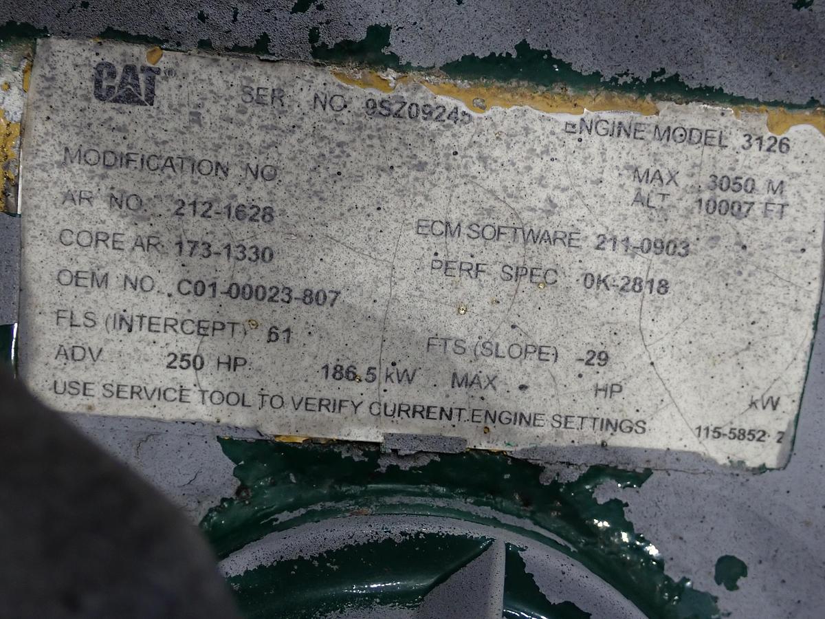 Used 2001 CAT 3126E Diesel Engine 250 HP AR # 212-1628