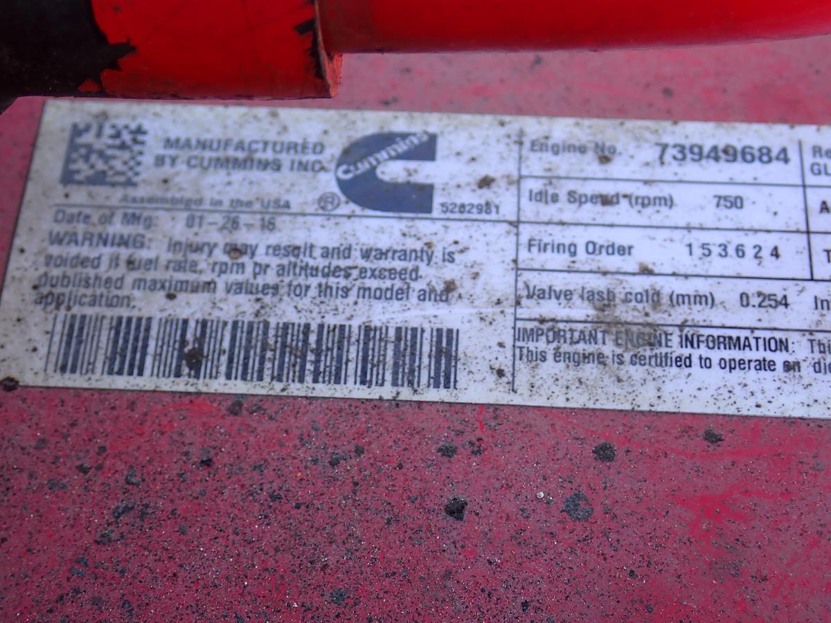 Used 2016 Cummins ISB 280 Diesel Engine CM2350 19,568 MILES