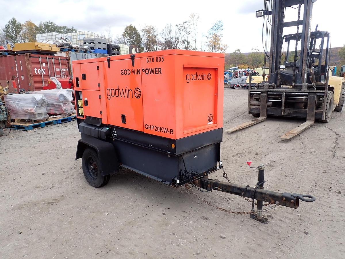 Used 2015 Godwin GHP20KW 20 KW Portable Generator Set