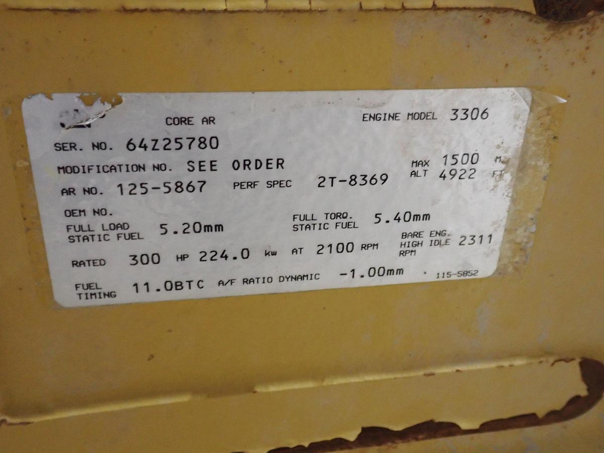 Used 1998 CAT 3306 DITA Diesel Engine 300 HP! AR # 125-5867