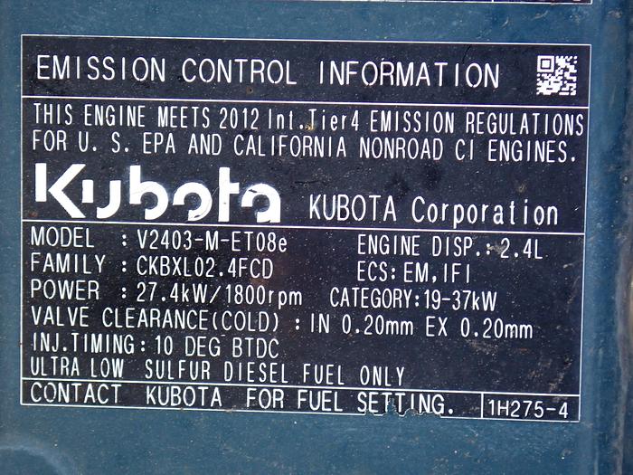 Used 2012 Kubota V2403-M-ET08e Diesel Engine