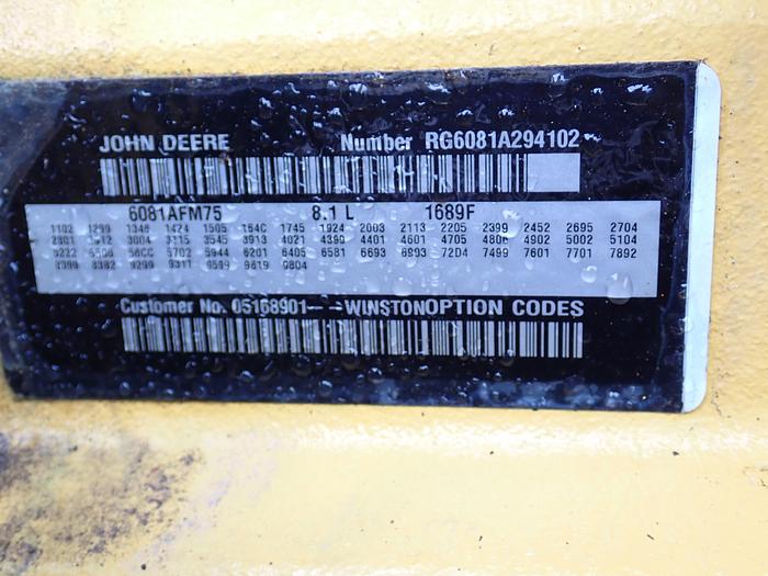 Used 2006 John Deere 6081AFM75 Marine Diesel Engines MATCHED PAIR!