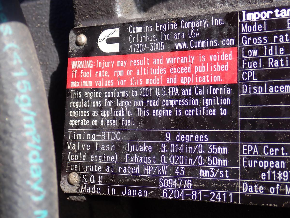 Used 2001 Cummins B3.3 Diesel Engine