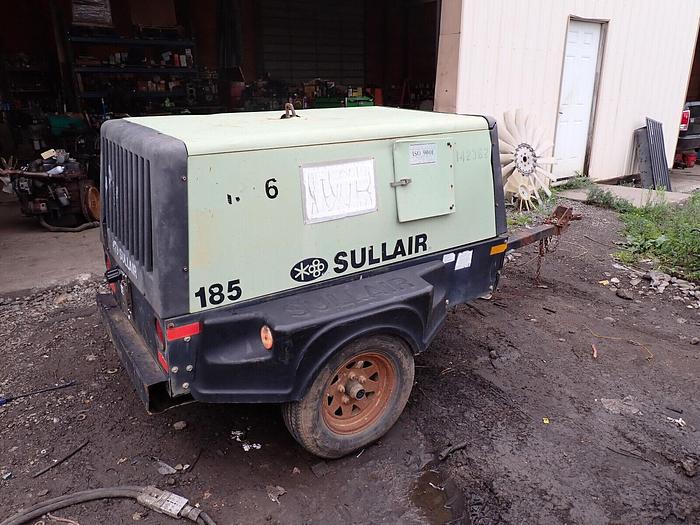 Used 2005 Sullair 185DPQ 185 CFM Air Compressor CAT DIESEL! Trailer Towable