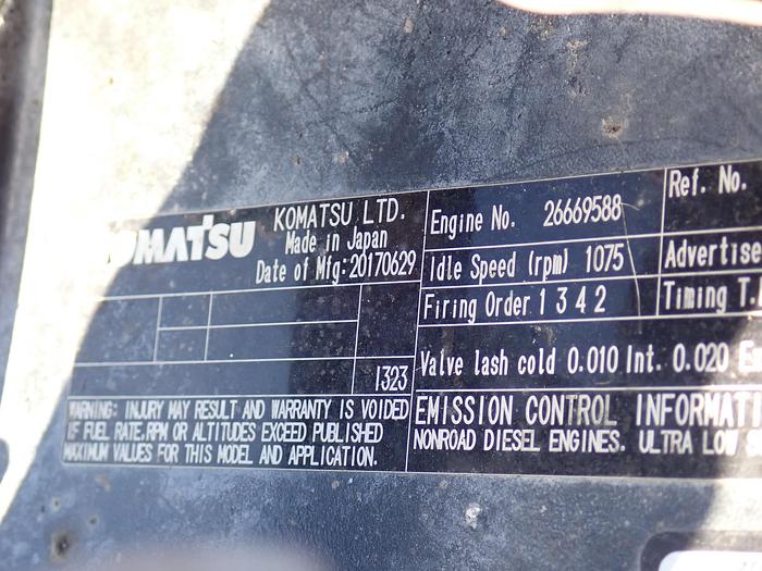 Used 2017 Komatsu SAA4D107E-3 Turbo Diesel Engine D51PXI-24 Dozer