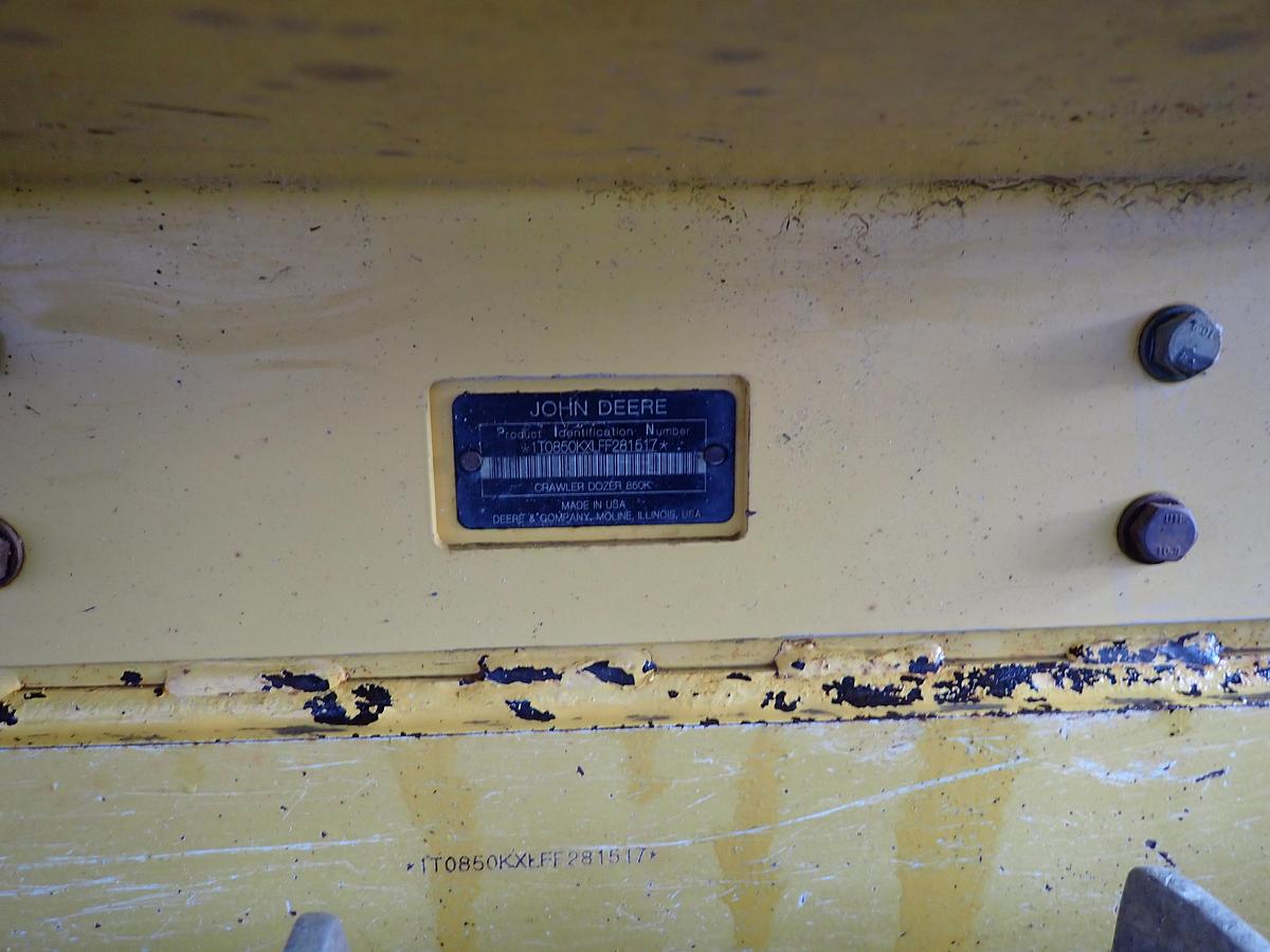Used 2015 John Deere 850K LGP Crawler Dozer