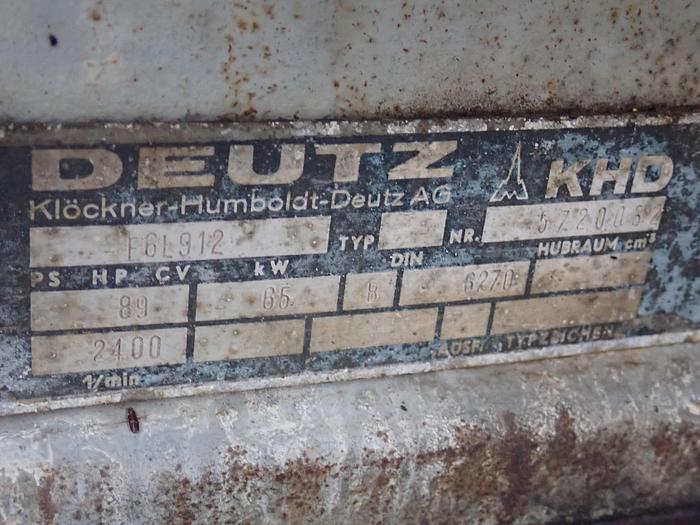 Used DEUTZ F6L912 Diesel Power Unit