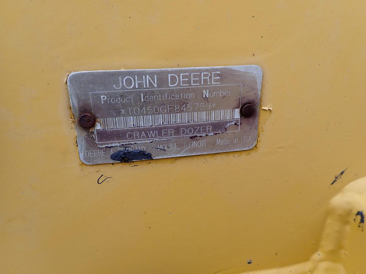 Used 1998 John Deere 450G Series IV Crawler Dozer 2172 ORIGINAL HOURS!