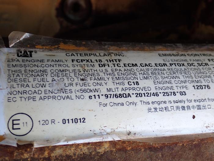 Used 2015 CAT C18 Diesel Engine AR 447-1945 988K Loader