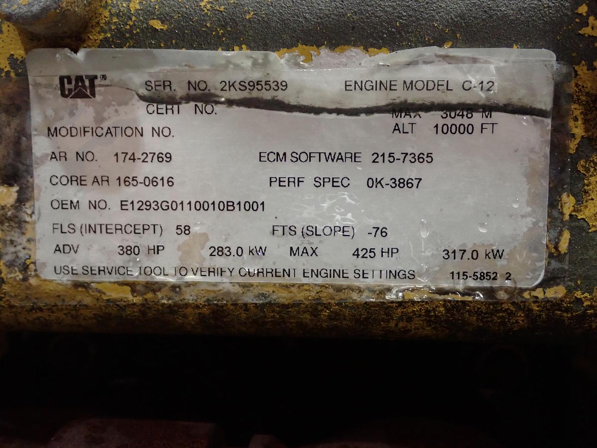 Used 2002 CAT C12 Diesel Engine TAKEOUT