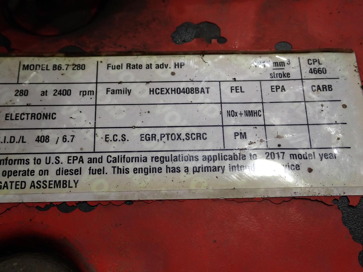 Used 2017 Cummins B6.7 280 Diesel Engine