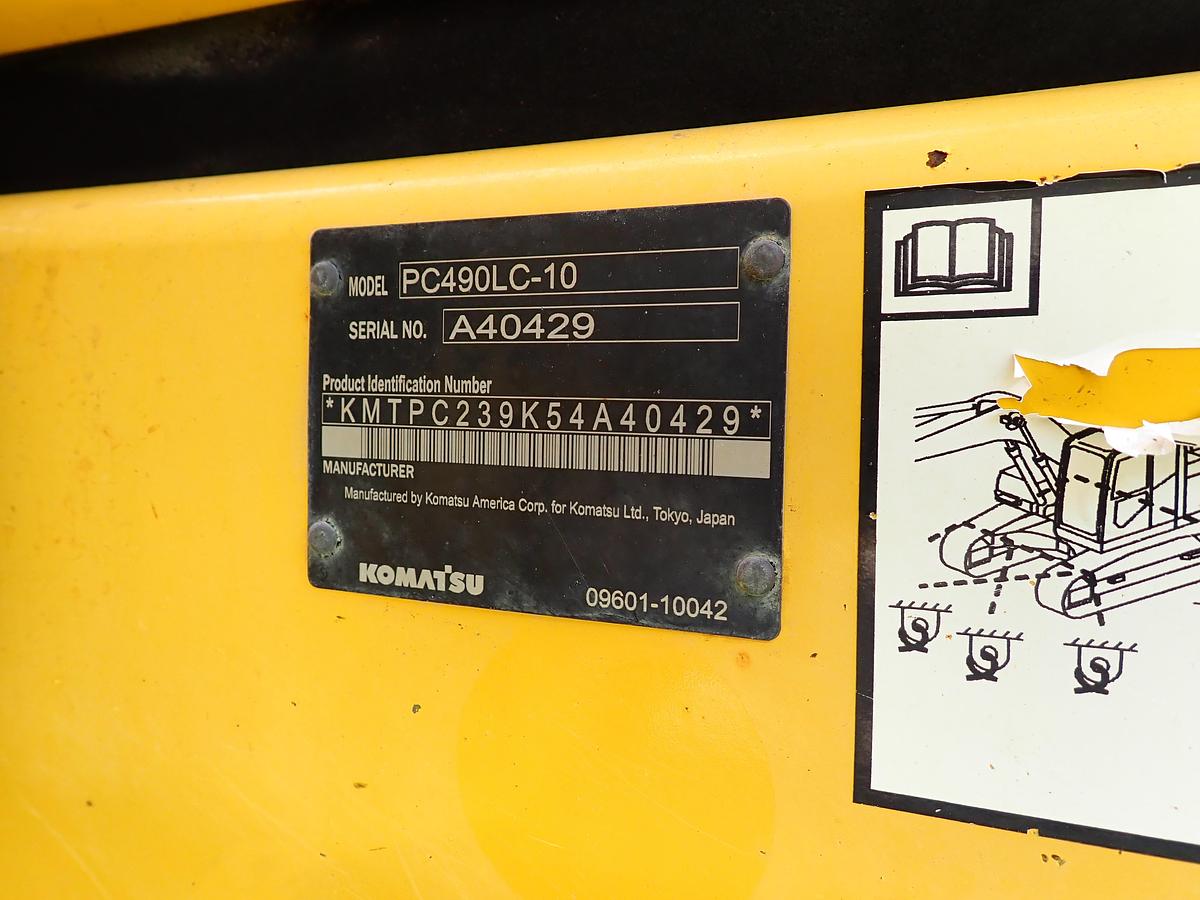 Used 2013 Komatsu PC490LC-10 Excavator 