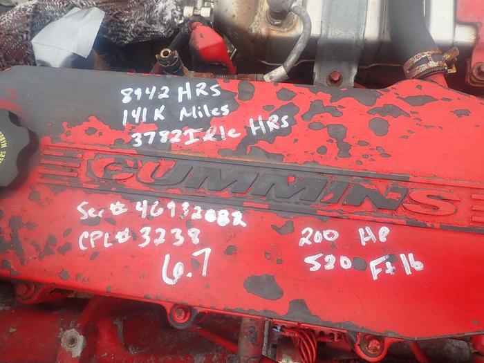 Used 2008 Cummins ISB 6.7 Turbo Diesel Engine RUNS EXC! 200 HP CPL 3238 LOW MILES!