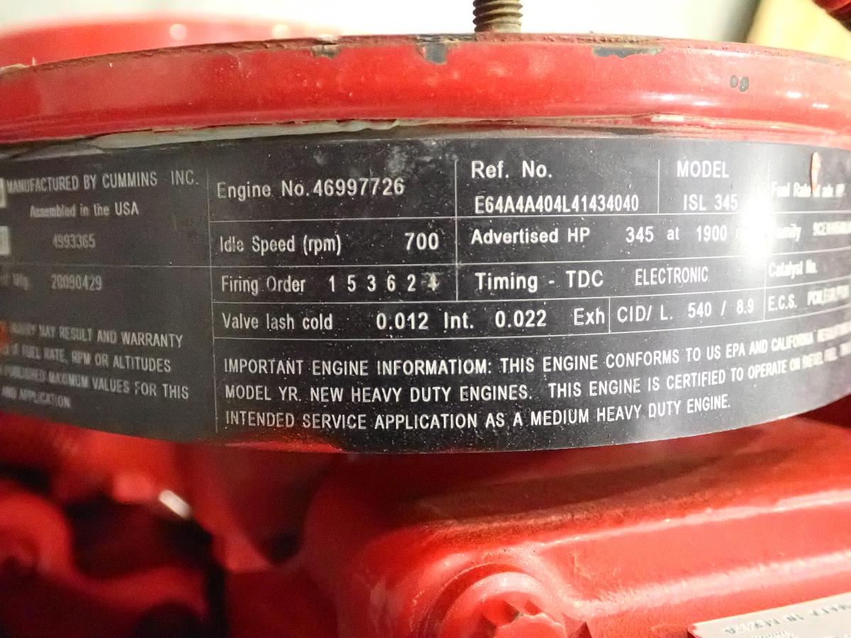 2009 Cummins ISL 345 Diesel Engine UNUSED SURPLUS