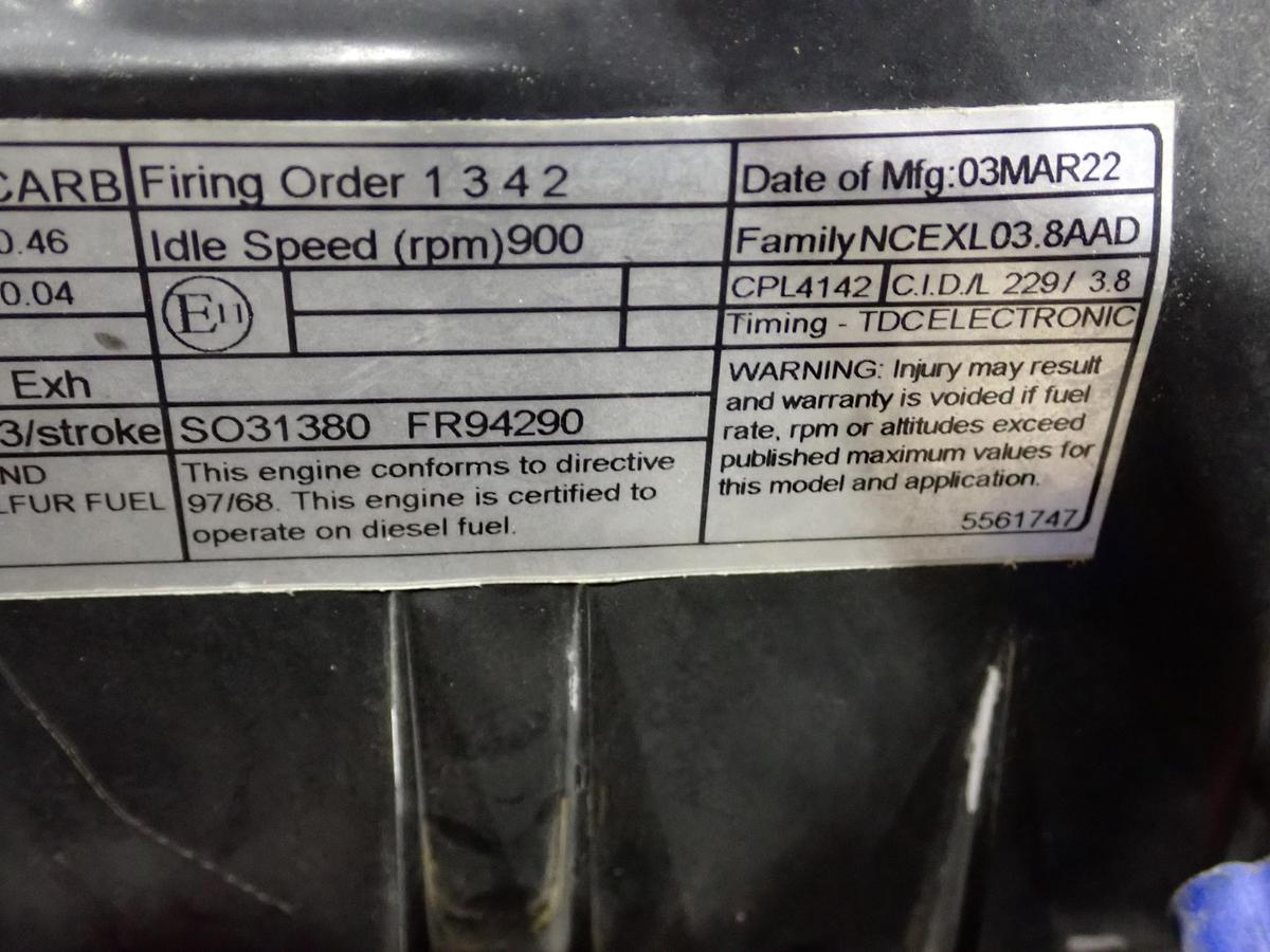Used 2022 Cummins QSF 3.8 Diesel Engine CPL 4142