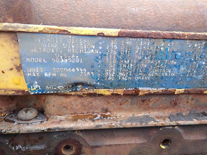 Used Detroit Diesel 3-53 Engine 5033-5201 RIGHT HAND EXHAUST