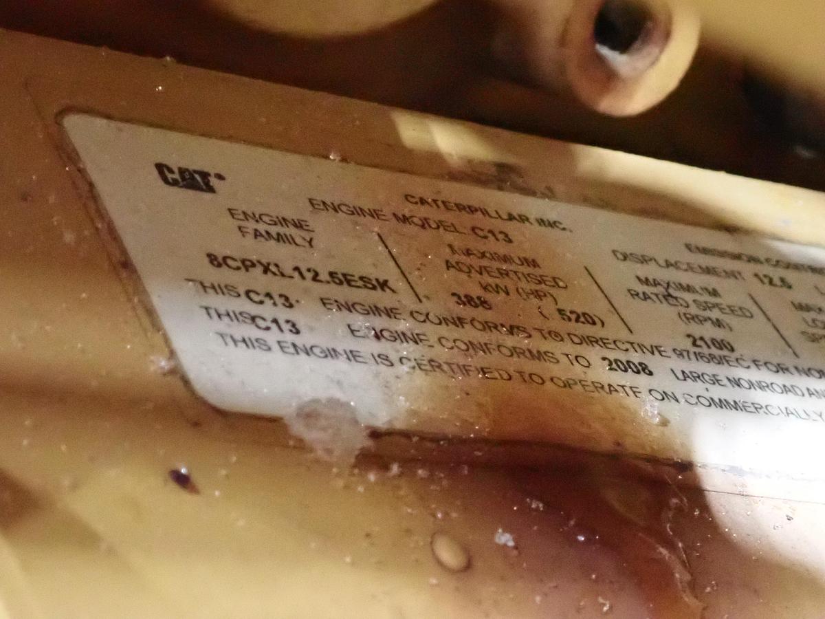 Used 2008 CAT C13 Diesel Engine POWER UNIT w/ PTO Clutch