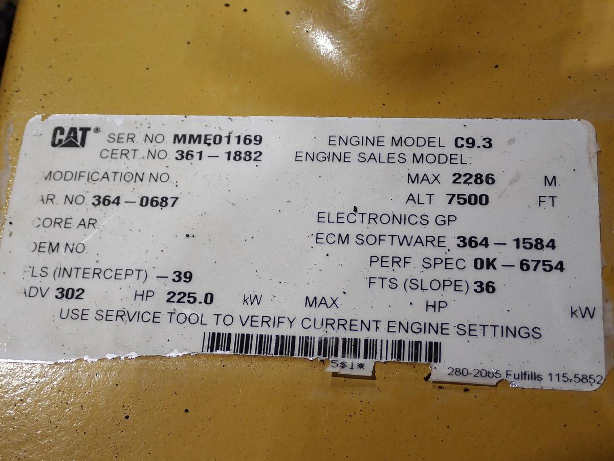 Used 2011 CAT C9.3 Diesel Engine 336EL Excavator AR # 364-0687