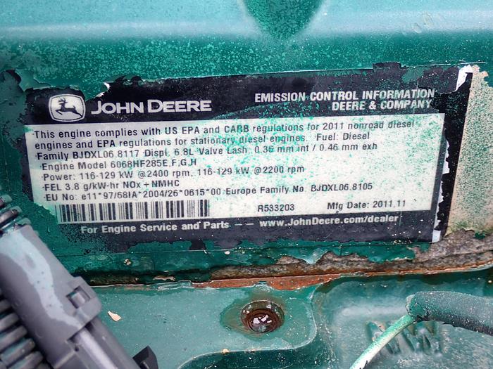 Used 2011 John Deere 6068HF285 Diesel Power Unit