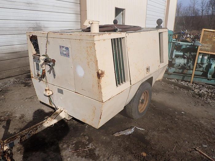 Used Sullair 185DPQ 185 CFM Air Compressor LOW HOURS! John Deere Diesel Trailer