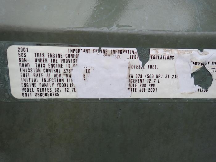 Used 2001 Detroit Diesel Series 60 12.7 Liter