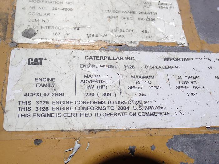 Used 2005 CAT 3126B 325C Excavator Engine 201-4205
