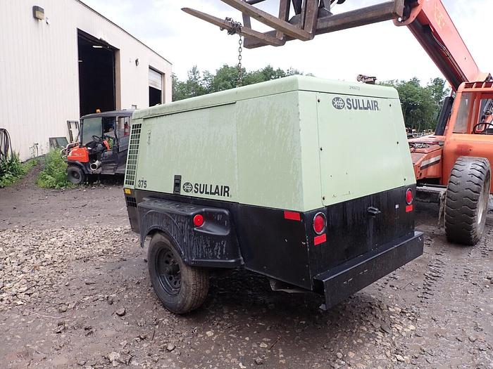 Used 2008 Sullair 375CA3 375 CFM Air Compressor VIDEO! CAT Diesel Towable PRE EMISSIO