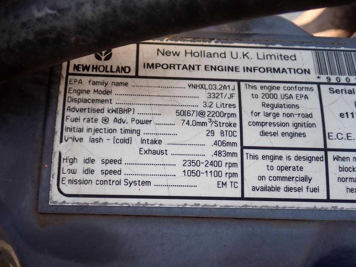 Used 2000 New Holland 332T/JF Turbo Diesel Engine LS180 Skidsteer