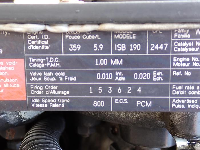 Used 1999 Cummins 5.9 ISB 190 Diesel Truck Engine 37K MILES!!